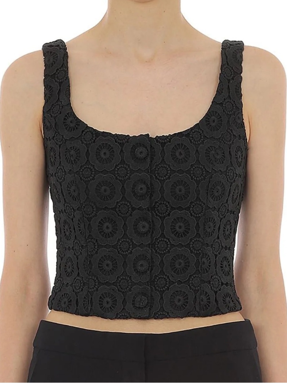 Moschino Couture black sleeveless crop top